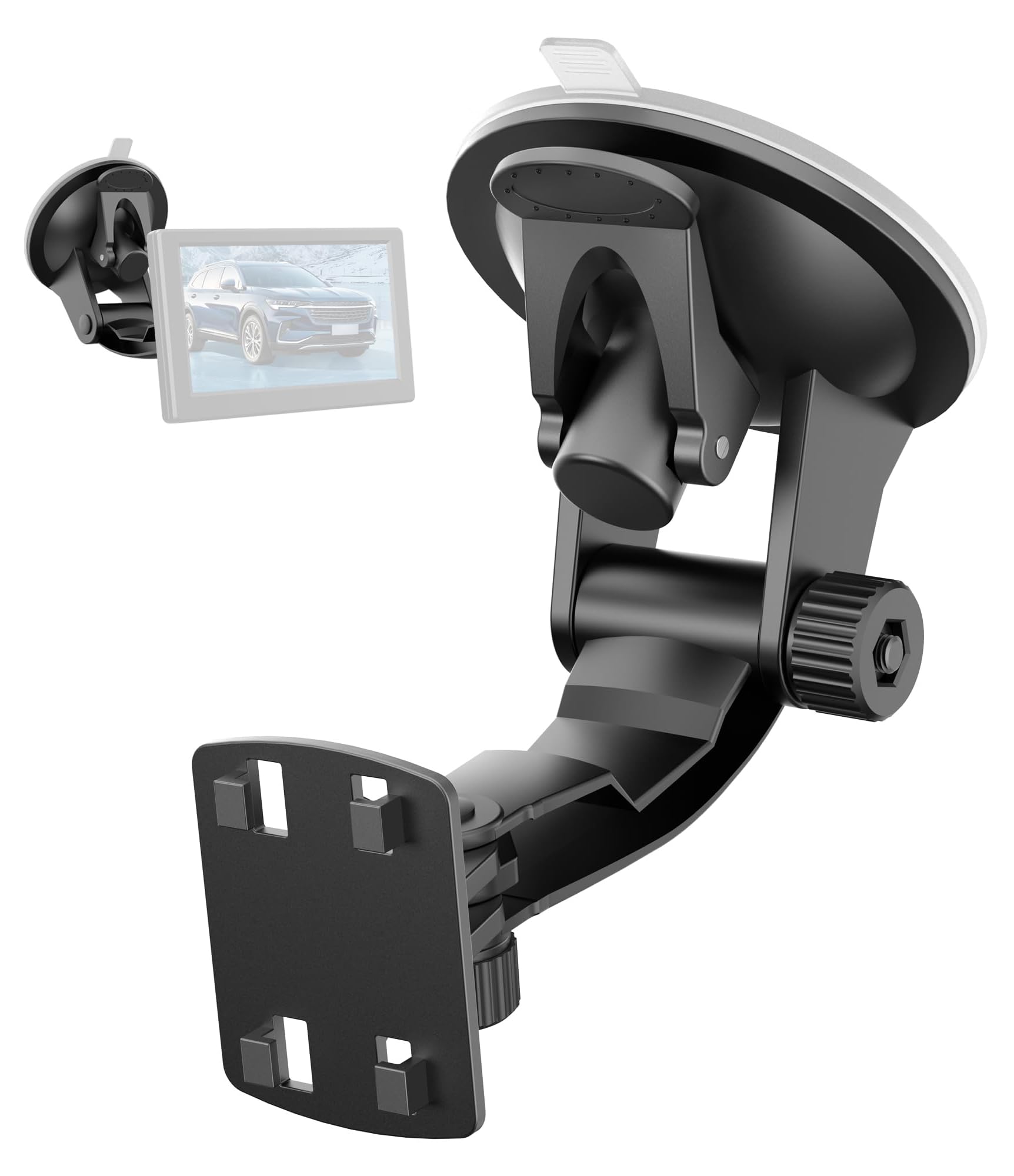 Unifizz Car Backup Camera Monitor Mount -Suction Cup Bracket for Vehicle Rear View Camera Monitor Windshield Mount for 4.3/5 inch Display