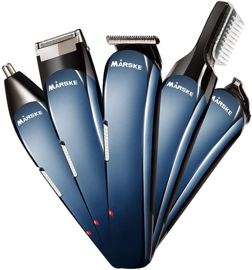 MARSKE Electric Shaver Razors Men's 5 in 1 Hair Clipper Razor Nose Hair Shaving Head Lettering Head Trimmer Fast Charging Smart Rotary Shavers,EU