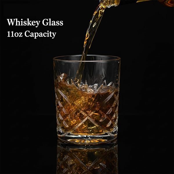 ZEXOLAP 9, 10, 11 OZ OLD FASHIONED WHISKEY GLASSES – BOURBON, LIQUOR AND COCKTAIL DRINKS STYLE,SCOTCH GLASSES,BAR TUMBLER SET OF 6
