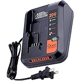 Tulepowceeng BDCAC202B 2.0A Fast Charger Compatible with Black and Decker 20V 12V Max Lithium Battery LBXR20 LBX4020 LBX20 LBXR2020 Replacement for 20V Battery Charger LCS1620 LCS1620B