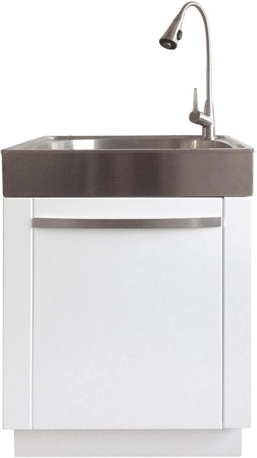 Presenza AllinOne 26 in. x 23 in. x 31 in. Stainless Steel Laundry