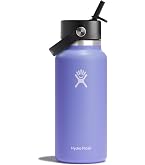 Amazon.com: Hydro Flask 40 Oz Wide Flex Straw Cap Bottle - Insulated  Stainless Steel - Wide Straw Lid, Non Spill, Leakproof in Dew : Home &  Kitchen