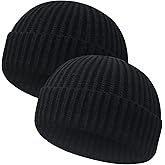 JYxingchi Wool Fisherman Beanies for Men Women Short Cuff Knit Beanie Winter Warm Hats Trawler Hat Stylish Watch Cap