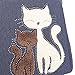 Kaukko Women's Handbags Purses Canvas Shoulder Bags with Cute Kitty Cats Design for Girls