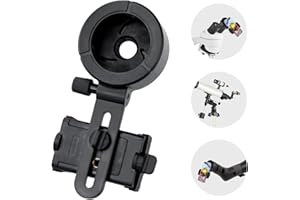 Universal Smartphone Telescope Adapter Mount, Phone Scope Mount Through Binoculars, Monoculars, Spotting Scopes, Microscopes 
