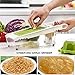 BestFire Adjustable Mandoline Slicer Vegetable Slicer Grater Cutter Chopper, Julienne Slicer Food Slicer with 5 Interchangeable Blades Food Container Safety Holder Vegetable Peeler (Green)