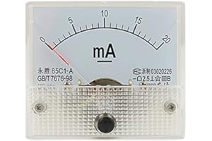 uxcell Analog Current Panel Meter DC 0-20mA 1mA Scale 85C1 Ammeter for Automotive Circuit Testing Charging Battery Ampere Tes