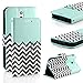 HTC Desire 610, 612 Case, RANZ® Stylish Design Deluxe PU Leather Folio Flip Book Wallet Pouch Case Cover (Teal Waves) For HTC Desire 610 (AT&T), HTC Desire 612 (Verizon)