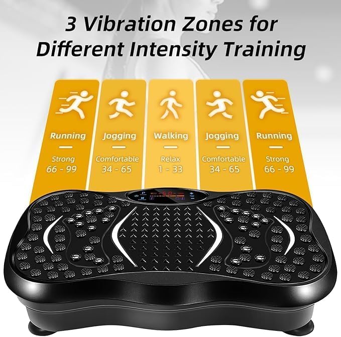 Last page® Vibration Plate Exercise Machine， Vibration Platform for Weight Loss Body Shaping Fat Burning Home Fitness Equipment ，Lymphatic Drainage Balance Training ，Leg Arm Core Workout Gym Use