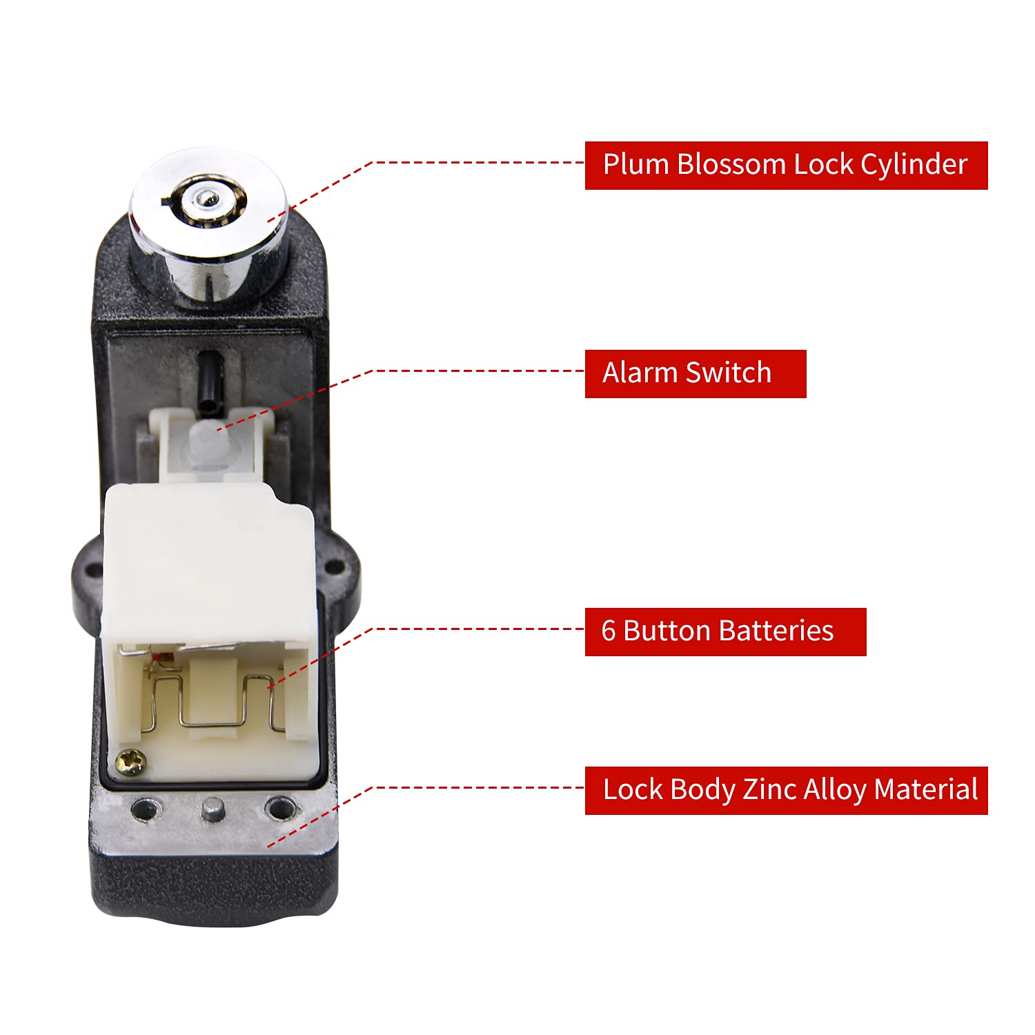 Alarm Disc Lock Set, 2pcs Brake Lock, Anti-Theft Waterproof 110 dB 7mm Pin 5ft Reminder Cable for Motorcycles Bike Scooter Carry Pouch