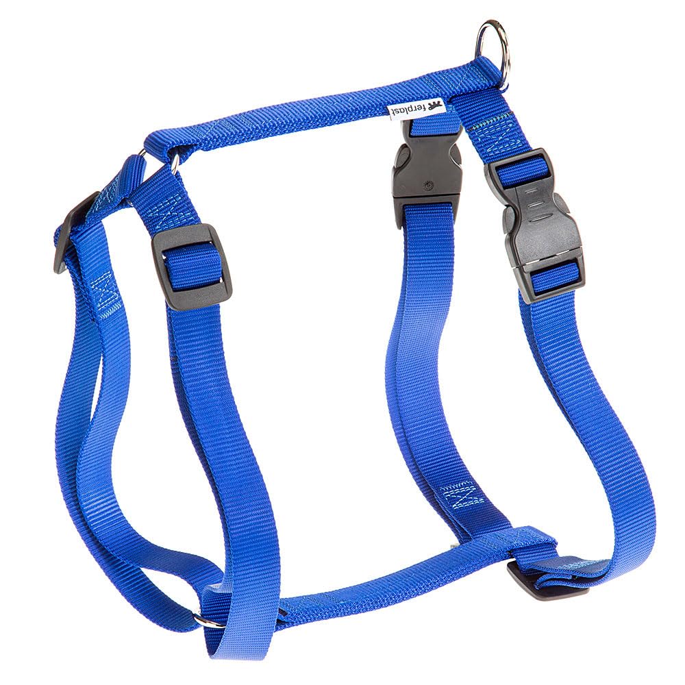Ferplast Dog Harness Large Size CHAMPION XXL, Dog Harness Adjustable in 3 Points, Easy to Wear, Chest 78-120 cm. Blue