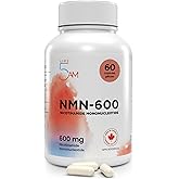 Live 5AM NMN Supplement 600mg | 60 Capsules 99% High Purity Nicotinamide Mononucleotide, Source of Vitamin B3, NAD+ Precursor