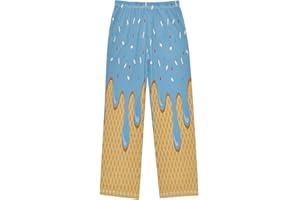 MFTJYO Blue Ice Cream Drip Pajama Pants Long Sleep Pant Soft PJ Bottoms Sleepwear