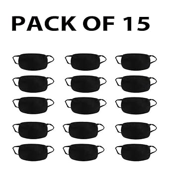 Bersache Cn95-1 Black Mouth Nose Cover Mask(pack of 15)