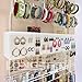 Longstem Organizers Over-Door or Wall Hanging Jewelry Organizer Storage Rack #5100 in White, Patented Product