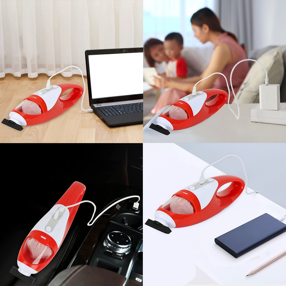 EVERTOP Ultra-light Mini Car Dustbuster Cordless Handheld Vacuum Cleaner, 1.5KPA Powerful Suction & Long Running-time, Upgraded Version (Red)