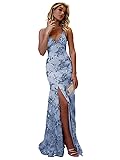 POMUYOO Sparkly Sequin Prom Dresses 2025 with Slit