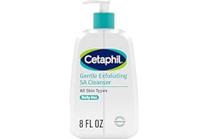 Cetaphil Gentle Exfoliating SA Cleanser, Foaming Gel Cleanser for All Skin Types, 8 Oz Pump Bottle, Salicylic Acid, Mandelic Acid & Gluconolactone, Gently Exfoliates, Dermatologist Recommended Brand