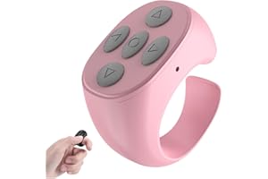 Fingertip Wireless Bluetooth Remote Control, Rechargeable Remote Control App Page Turner, Short Video and Music Camera Shutte