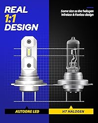 AUTOONE H7 LED Fog Light Bulbs, Upgrade with up to