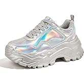 Niluber Chunky Sneakers for Women Platform Sneakers for Women Comfortable Casual Tennis Shoes Lace Up Fashion Walking Shoes