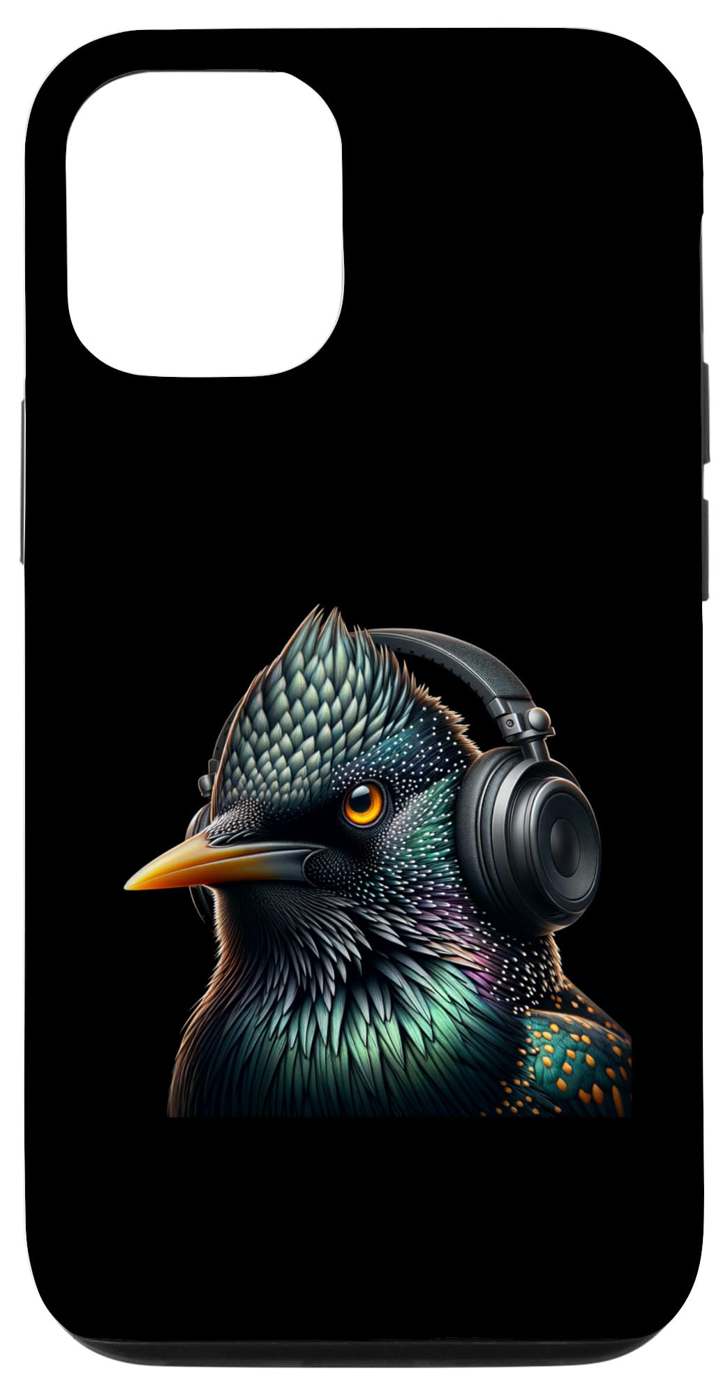 iPhone 12/12 Pro Funny Magpie Shirt Birdwatcher Bird Lover Headphones Art Case