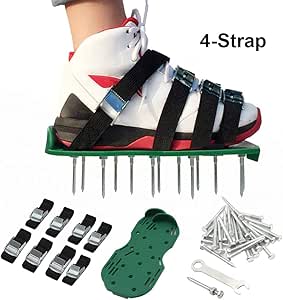 ValueHall Aireador de Césped Zapatos Sandalias, 4 Correas Ajustables