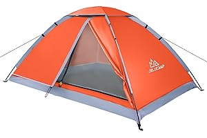 JELUCAMP 1/2/4/5/6 Person Dome Tents for Camping, Lightweight Portable Backpacking Tent, Small Easy Set Up Outdoor Waterproof Camping Hiking Tent for Adults