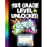 Composition Wide Ruled Notebook: 1st First Grade School Supplies Preppy for Kids Boys and Girls