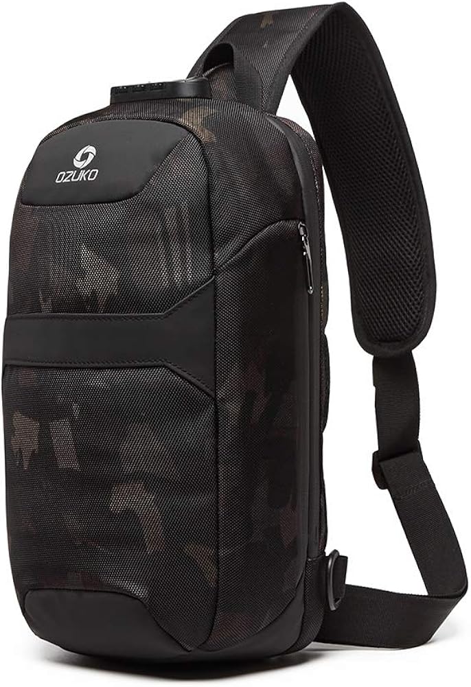  | Sling Bag for Men Shoulder Crossbody Backpack Waterproof Sling Backpack with USB Charging Port Anti Theft Chest Pack Bag Casual Daypack Fit 9.7 Inch Ipad (Black) | Casual Daypacks