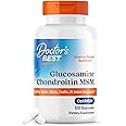 Doctor's Best Glucosamine Chondroitin Msm with OptiMSM Capsules, Supports Healthy Joint Structure, Function & Comfort, Non-GMO, Gluten Free, Soy Free, 120 Count (Pack of 1)