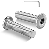 BNUOK M6-1.0 x 25mm Flat Head Hex Socket Cap Screws