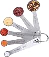 Lot De 6 Cuillères Doseuses En Inox - 6 Tailles (15ml à 0,62ml) - Anneaux Emboîtables - 5