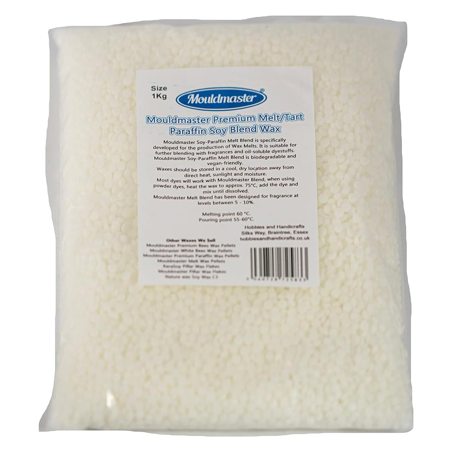 Mouldmaster Premium Melt/Tart Blend Paraffin/Soy Wax, Off White, 1kg