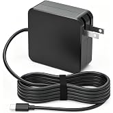 PDEEY PD 65W USB-C Charger for Laptop Smartphone, Steam Deck | Compatible with HP, Chromebook, Lenovo, Acer, Dell, Asus, Samsung Computer, Universal Fast Charging Type C Power Adapter