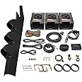 GlowShift Gauge Package Compatible with Ford Mustang Cobra GT Hardtop 2005-2014 - Tinted 7 Color 30 PSI Boost/Vacuum, 100 PSI Fuel Pressure & Wideband Air/Fuel Ratio Gauges - Black Triple Pillar Pod