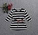 EGELEXY 2pcs Baby Girls Long Sleeve Striped Dress Kids Casual Clothes Outfits 4-5T Striped