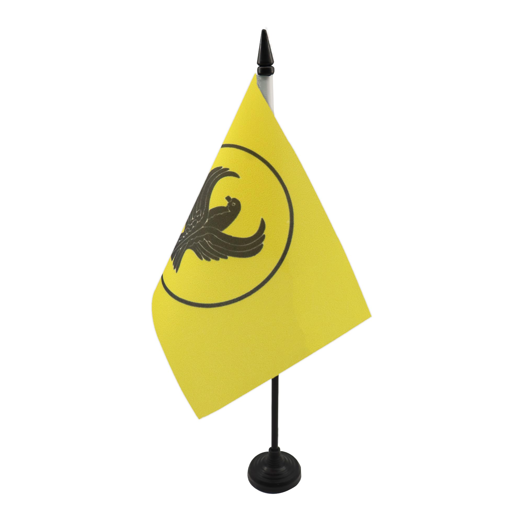 AZ FLAG Pontic Greeks Table Flag 5'' x 8'' - Pontian Greece Office Decoration 100% Polyester 21 x 14 cm - Mini Desk Flag with Pole and Black Plastic Base