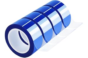 UTNVBTR 4 Rolls 20mm x16m(52ft) Blue Heat Resistant Tape，Heat Transfer Tape for Heat Sublimation Press Vinyl，and Fixing of Electronic Parts During Processing，No Residue