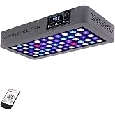 VIPARSPECTRA 165W LED Aquarium Light Dimmable Full Spectrum LED Reef Lights | LED Lamps for Coral Saltwater Fish Tank, Remote/Timer Control, Programmable Auto On/Off, Dual Channel Brightness 0-100%