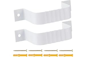 MZCVRIRU Downspout Strap 3x4 Leader Strap 3x4 2pcs (White)