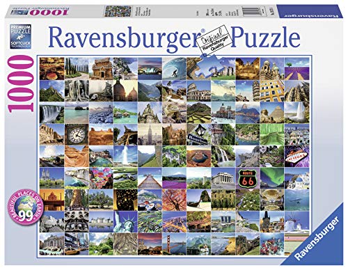 Ravensburger 99 Beautiful Places on Earth 1000 Piece Jigsaw Puzzle for Adults – Every piece is unique, Softclick technology Means Pieces Fit Together Perfectly