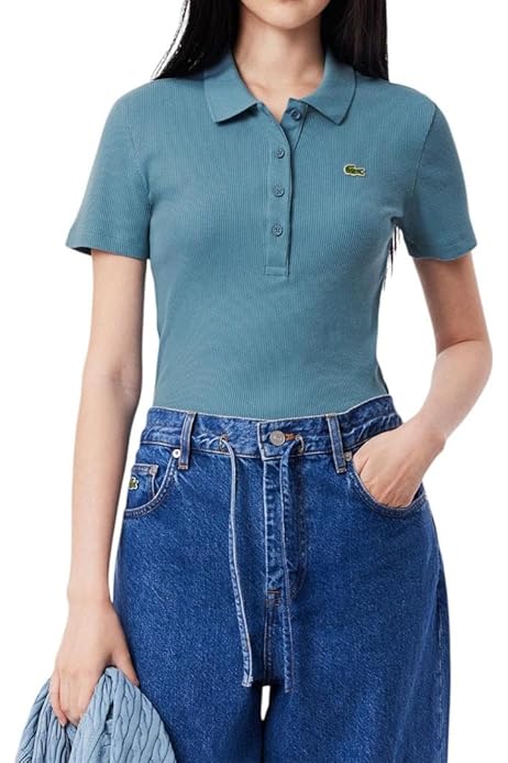 Manga Larga Camisa Polo Lacoste SPORT Two-Tone Stretch Algodon