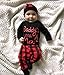 Baby Boys Girls Clothes Daddy's Little Man Print Bodysuit Outfits Clothes Set with Hat(0-3 Months) A-Black