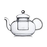 CNGLASS Glass Teapot Stovetop Safe,Clear Teapot