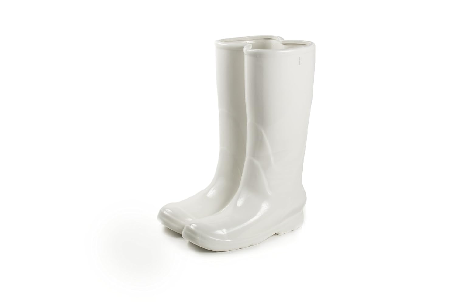 SELETTI" Rainboots Umbrella Stand in Porcelain cm.20x27,5 h.36, White