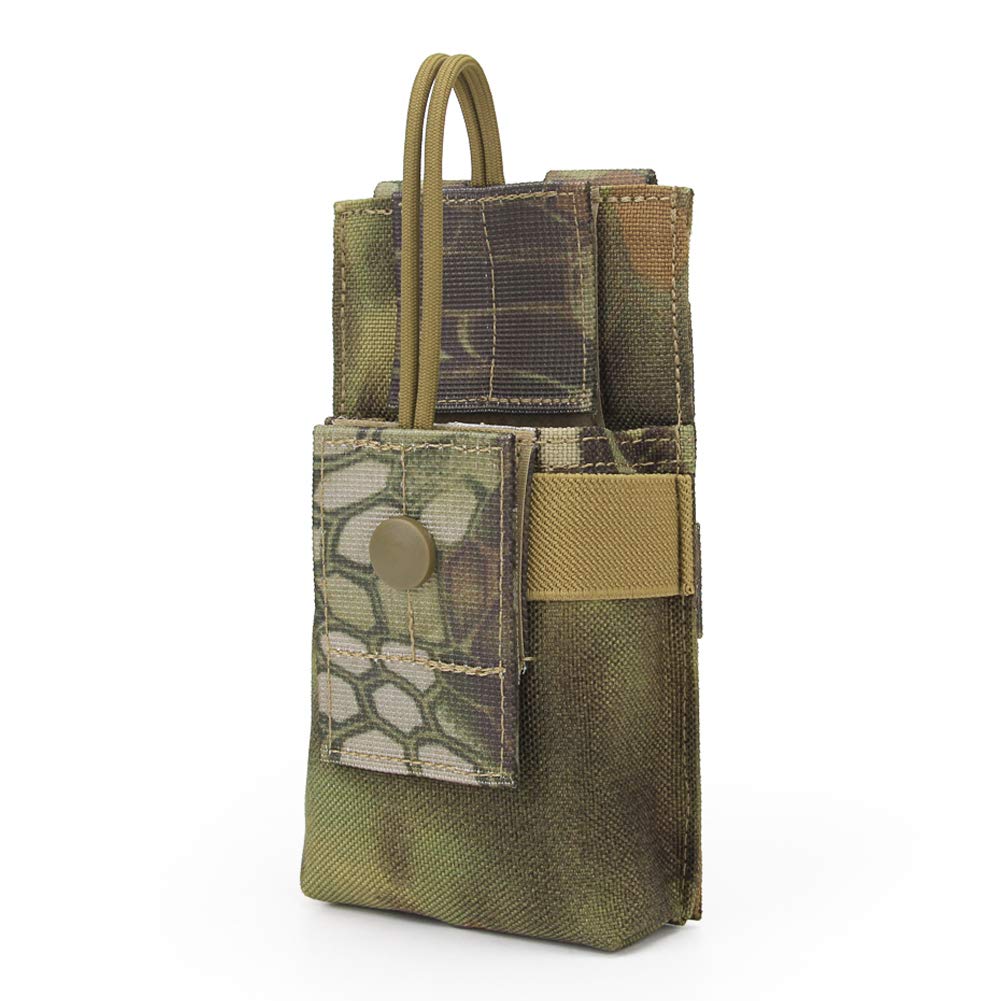 Molle Short Radio Pouch, Nylon Molle Tactical Radio Holder Case for BaoFeng UV-5R UV82 (MA)