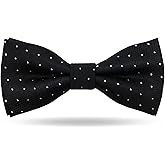 LJBFNN Bow Ties for Boys, Kids Polka Dot Bow Tie Pre-tied Clip on Bowties for Girls School Party Wedding Concert Celebration