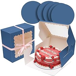 Bakepacker 36pcs 10x10x5 Inches Ink Blue Cake Boxes