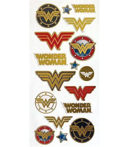 DC Comics Wonder Woman Logo Étoilé Autocollant Sticker DC Comics Wonder Woman Logo Étoilé Autocollant Sticker